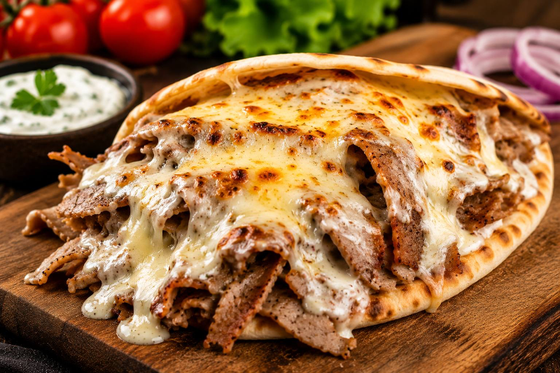 2a Drehspieß Pita Rahmsoße